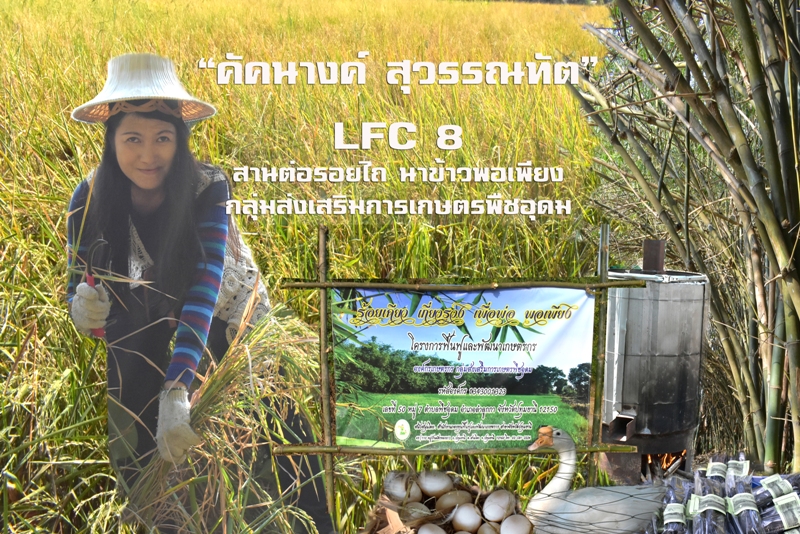 “คัคนางค์ สุวรรณทัต” LFC 8 สานต่อรอยไถ นาข้าวพอเพียง “กลุ่มส่งเสริมการเกษตรพืชอุดม” อ.ลำลูกกา จ.ปทุมธานี